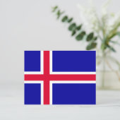 アイスランド国旗 ポストカード (スタンド正面)