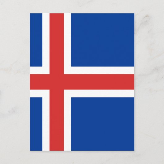 アイスランド国旗 ポストカード (正面)