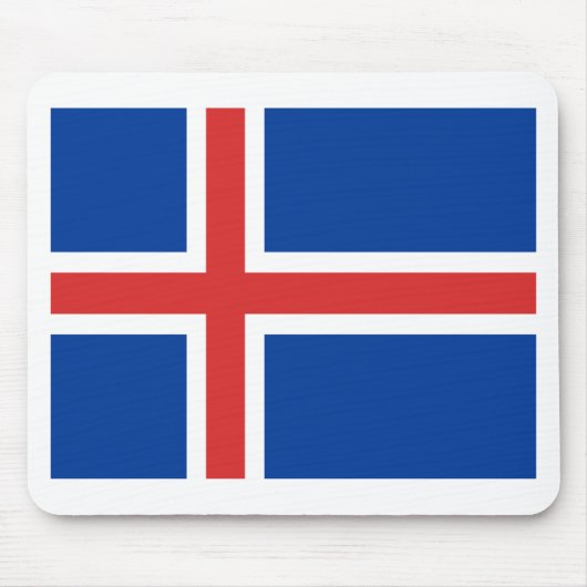 アイスランド国旗 マウスパッド (正面)