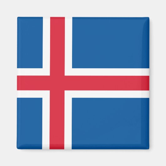 アイスランド国旗 マグネット (正面)