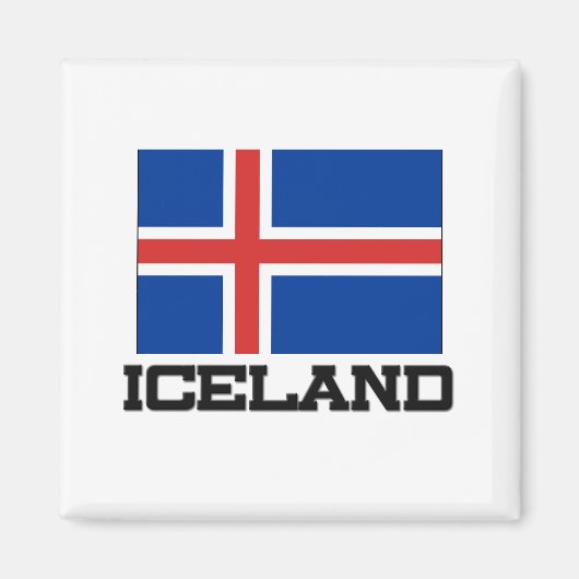 アイスランド国旗 マグネット (正面)