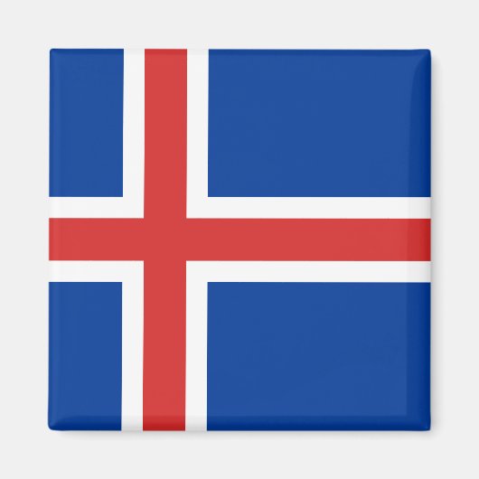 アイスランド国旗 マグネット (正面)