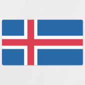 アイスランド国旗 ラベル (デザイン1)