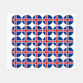 アイスランド国旗 ラベル (シート)