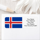 アイスランド国旗 ラベル (インサイチュ)