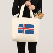 アイスランド国旗 ラージトートバッグ (正面(商品))