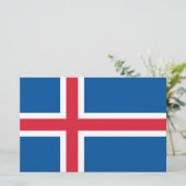 アイスランド国旗 便箋 (スタンド正面)
