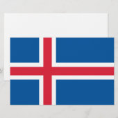 アイスランド国旗 便箋 (正面/裏面)