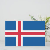 アイスランド国旗 便箋 (スタンド正面)