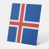 アイスランド国旗 台座サイン (正面)