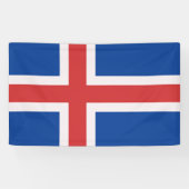 アイスランド国旗 横断幕 (横)