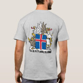 アイスランド国旗 独立記念お祝い Tシャツ (裏面)