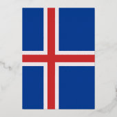 アイスランド国旗 箔招待状 (裏面)