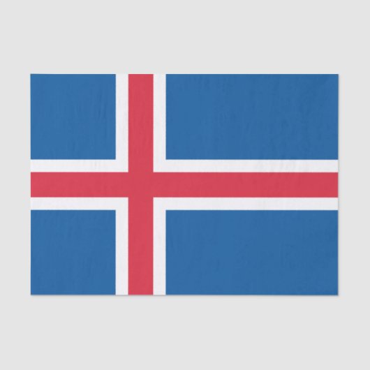 アイスランド国旗 薄葉紙 (正面)