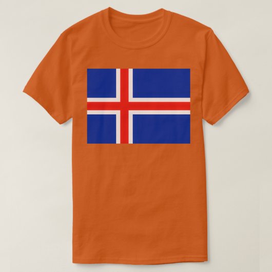 アイスランド国旗 Tシャツ (デザイン正面)