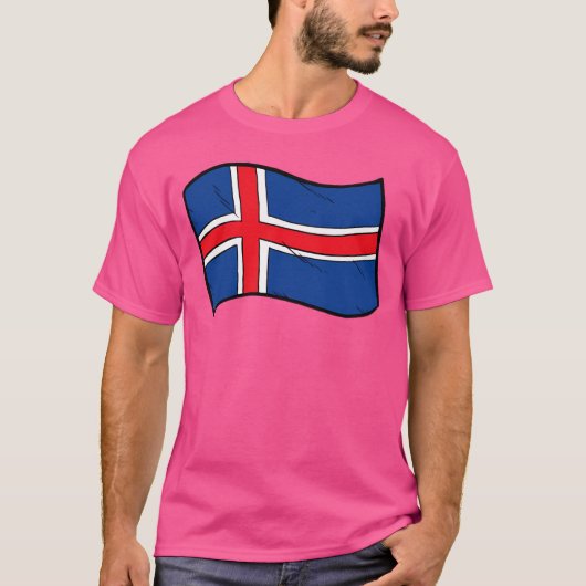 アイスランド国旗 Tシャツ (正面)