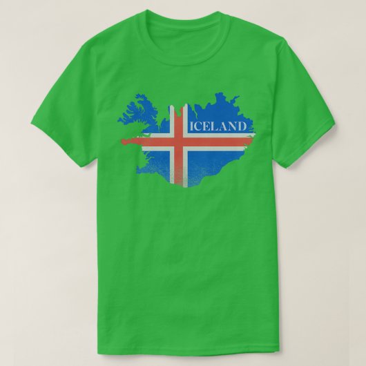 アイスランド国旗 Tシャツ (デザイン正面)