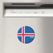 アイスランド国魅力的旗 マグネット (インサイチュ (食洗機))