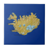 アイスランド地図タイル タイル (正面)