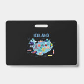 アイスランド地図 バッジ (裏面)