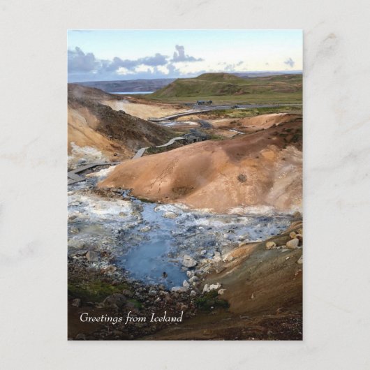 アイスランド地熱 – ポストカード (正面)