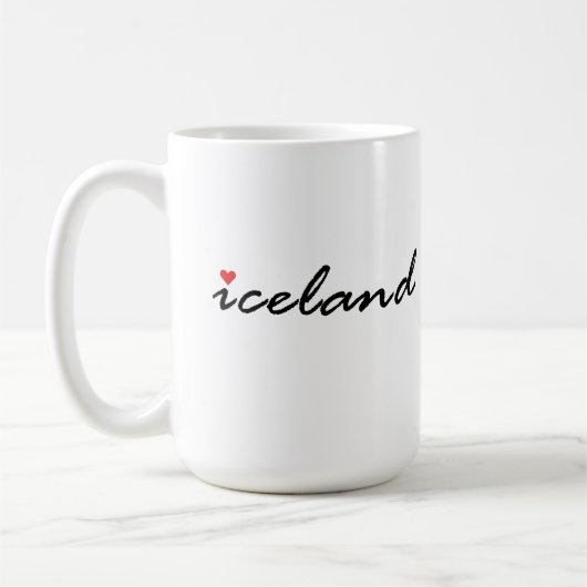 アイスランド愛の愛国者 コーヒーマグカップ (左)