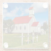 アイスランド教会 ガラスコースター (裏面)