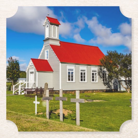 アイスランド教会 ペーパーコースター (正面)