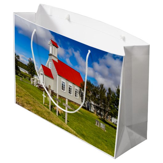 アイスランド教会 ラージペーパーバッグ (裏面アングル)