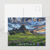 アイスランド旅行 ポストカード (正面/裏面)