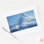 アイスランド火山噴火 長方形シール (封筒)