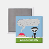 アイスランド火山2010磁石 マグネット (正面/裏面)