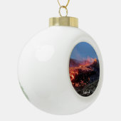 アイスランド火山 – セラミックボールのクリスマスオーナメント セラミックボールオーナメント (左)