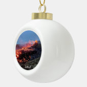 アイスランド火山 – セラミックボールのクリスマスオーナメント セラミックボールオーナメント (右)
