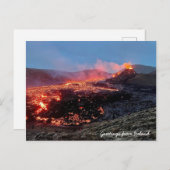 アイスランド火山 – ハガキ ポストカード (正面/裏面)