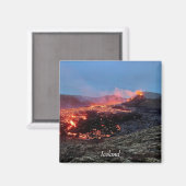 アイスランド火山 – 磁石 (正面/裏面)