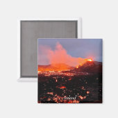 アイスランド火山 – 磁石 (正面/裏面)