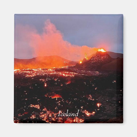 アイスランド火山 – 磁石 (正面)