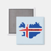 アイスランド産の土産マグネット マグネット (正面/裏面)
