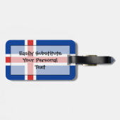 アイスランド簡単ID個人用フラグ ラゲッジタグ (裏面横)