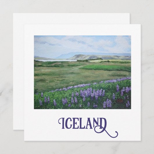 アイスランド素晴らしランドスケープのアートカードby Pola.B.Alex シーズンカード (正面/裏面)