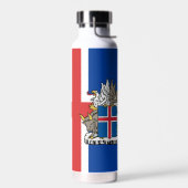 アイスランド絶縁ボトル、アイスランド国旗 ウォーターボトル (左面)