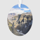 アイスランド自然 – セラミックオーナメント オーナメント (正面)