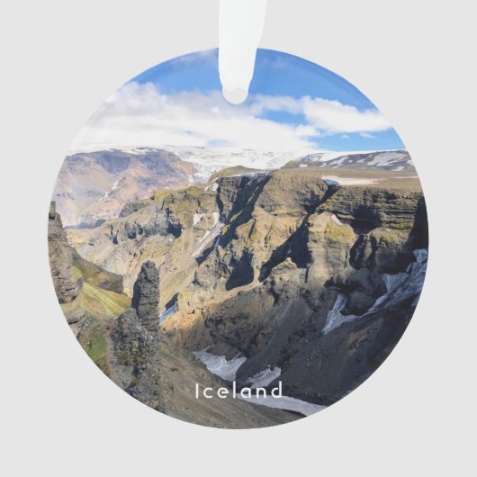 アイスランド自然 – セラミックオーナメント オーナメント (正面)