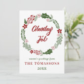 アイスランド風のクリスマスカード、カスタム シーズンカード (スタンド正面)