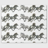 アイスランド馬のトリオ ラッピングペーパー (フラット)