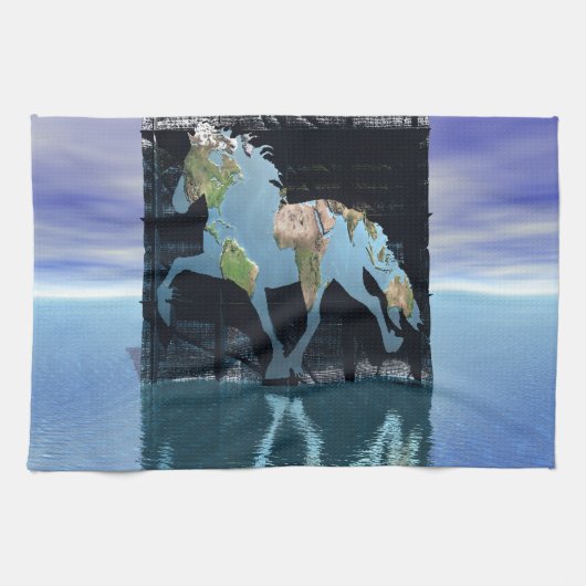 アイスランド馬の世界 キッチンタオル (横)