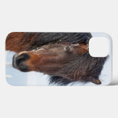 アイスランド馬の顔のアップショット Case-Mate iPhoneケース (裏面 (横))