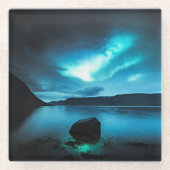 アイスランド – アイスランドのオーロラ(Northern Lights) ガラスコースター (正面)