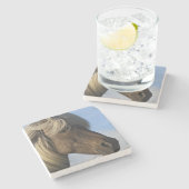 アイスランド，アイスランドの馬の頭 ストーンコースター (横)